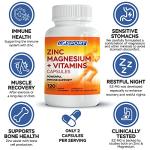 Magnesium Supplement with Zinc and Vitamins - 120 Capsules