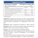 Magnesium Supplement with Zinc and Vitamins - 120 Capsules