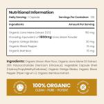 Organic Lions Mane Supplement Capsules - 3600 mg