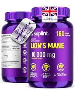 Lions Mane Mushroom 10,000mg Vegan Capsules