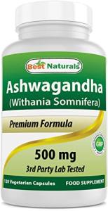 Ashwagandha 500 mg - 120 Capsules by Best Naturals