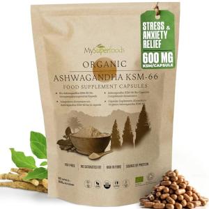 Ashwagandha KSM-66 Capsules for Stress Relief