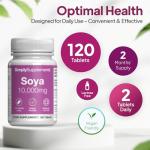Soya 10,000mg for Hormonal Support - 120 Tablets
