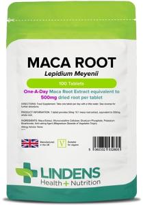 Lindens Maca Root 500mg Tablets - Energy Boost