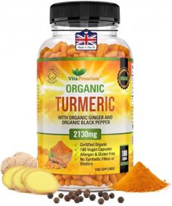 Organic Turmeric & Black Pepper Capsules for Pain Relief