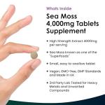 High Strength Sea Moss Tablets 4000mg - 120 Count