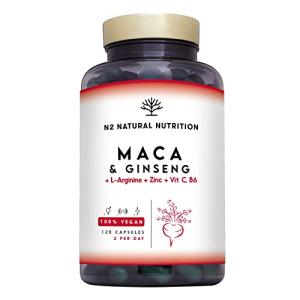 Maca Ginseng Energy Boost Supplement - 120 Capsules
