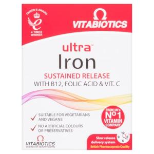 Iron Tablets with Vitamin C and B12 for Energy