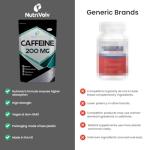 Caffeine 200mg Tablets for Energy and Focus