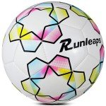 Runleaps Size 4 Futsal Soccer Ball - Star Pattern