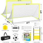 Portable Kids Soccer Goals - Set of 2, 6x4 ft