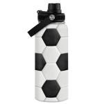 SANDJEST 32oz Insulated Soccer Water Bottle