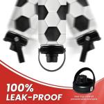 SANDJEST 32oz Insulated Soccer Water Bottle
