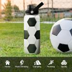 SANDJEST 32oz Insulated Soccer Water Bottle