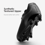 DREAM PAIRS Men's Soccer Cleats - Size 12, Black/Grey