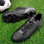 DREAM PAIRS Men's Soccer Cleats - Size 12, Black/Grey