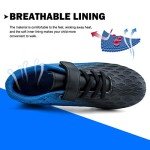 Brooman Kids Black Blue Soccer Cleats for Outdoors