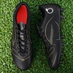 Unitysow Men’s Firm Ground Soccer Cleats, Black