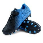 Brooman Kids Black Blue Soccer Cleats for Outdoors