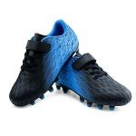 Brooman Kids Black Blue Soccer Cleats for Outdoors