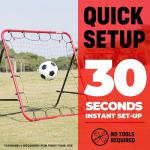 Adjustable Angle Soccer Rebounder Net - Portable