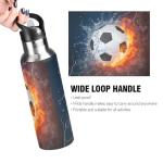 Kids Soccer Water Bottle with Straw - 20 oz