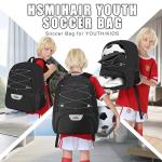 Youth Soccer Backpack with Ball Compartment and Cleat Storage