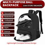 Youth Soccer Backpack with Ball Compartment and Cleat Storage