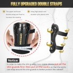 Youth Soccer Shin Guards with Socks - Black