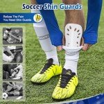 Lightweight Breathable Soccer Shin Guards - 2 Pairs