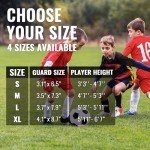 Black Soccer Shin Guards with Sleeves for Men