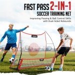 ZEALFEEL 2-in-1 Soccer Rebounder Training Net
