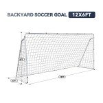 ZENY 12'x6' Portable Soccer Goal for Backyard Use