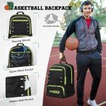 RAINSMORE Sports Backpack with Ball Holder and Shoes