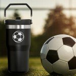 Stainless Steel Soccer Water Bottle - 20oz