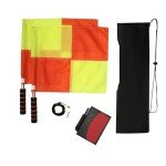 Soccer Referee Kit: Flags, Cards, Whistle & Bag