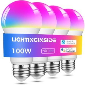 Smart WiFi Light Bulbs, 100W Equivalent - 4 Pack