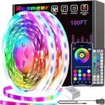 Smart 100ft RGB LED Strip Lights with App Control