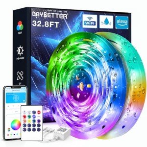 Smart Waterproof LED Strip Lights, 32.8ft