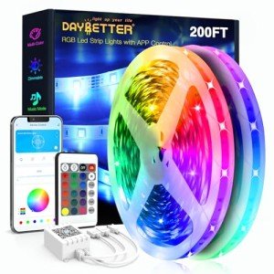 DAYBETTER Smart LED Strip Lights 200 ft with App Control