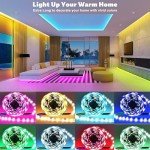 Smart 100ft RGB LED Strip Lights with App Control