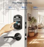 Veise Keyless Fingerprint Door Lock - Matte Black