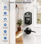 Veise Keyless Fingerprint Door Lock - Matte Black