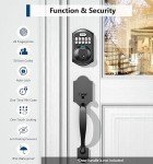 TEEHO TE002 Keyless Fingerprint Door Lock - Matte Black