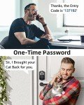 TEEHO TE002 Keyless Fingerprint Door Lock - Matte Black