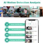 Wireless 2K Outdoor Security Camera with AI Detection