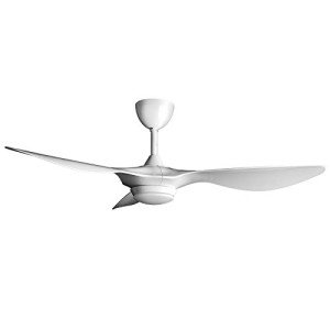 Smart 52-Inch White Ceiling Fan with Light
