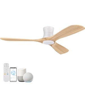Hoenofly Smart 52" Flush Mount Ceiling Fan with Lights