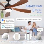 Sofucor 52" Smart Ceiling Fan with Remote