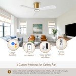 Smart 52-Inch Ceiling Fan with Light & Remote